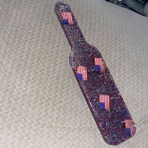 Handmade resin epoxy patriotic American flag  shot flight board